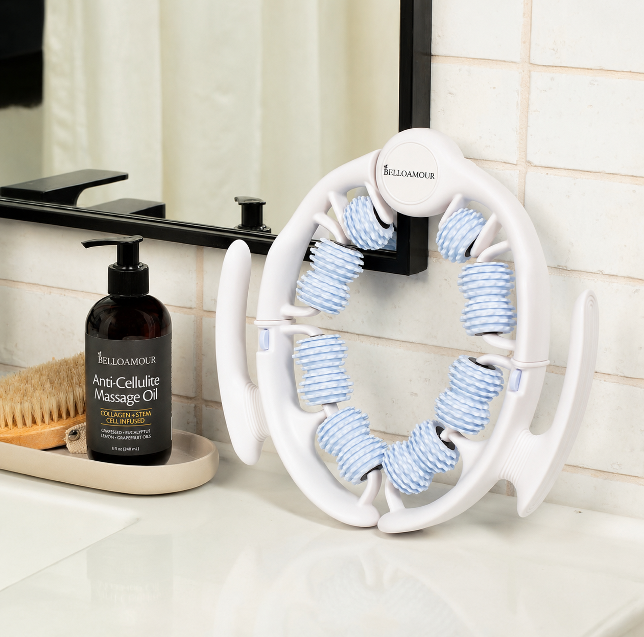 Belloamour™ Kit de masajeador de drenaje linfático y aceite anticelulítico